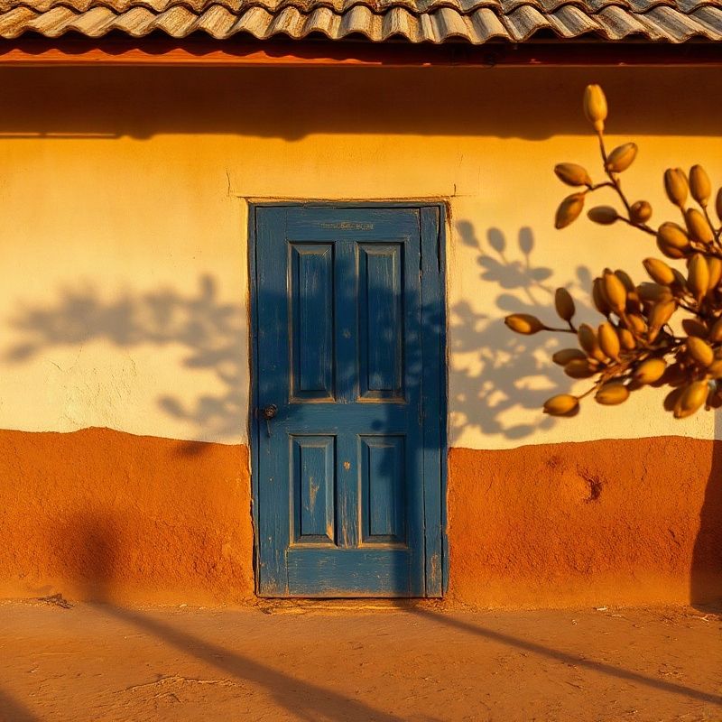 Exterior of the Villagegrovev premises on Kismayu Road, Garissa, with indigo-framed entrance